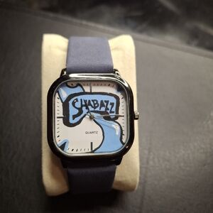 Shabazz Blue Graphic Dial Quartz Watch with Navy Strap